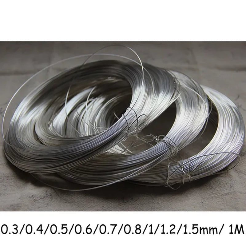 0.3-1.5Mm 925 Sterling Silver Wire Metal Thread Silver String Silver Line for Necklace Bracelet Earring Wire DIY 1 Meter