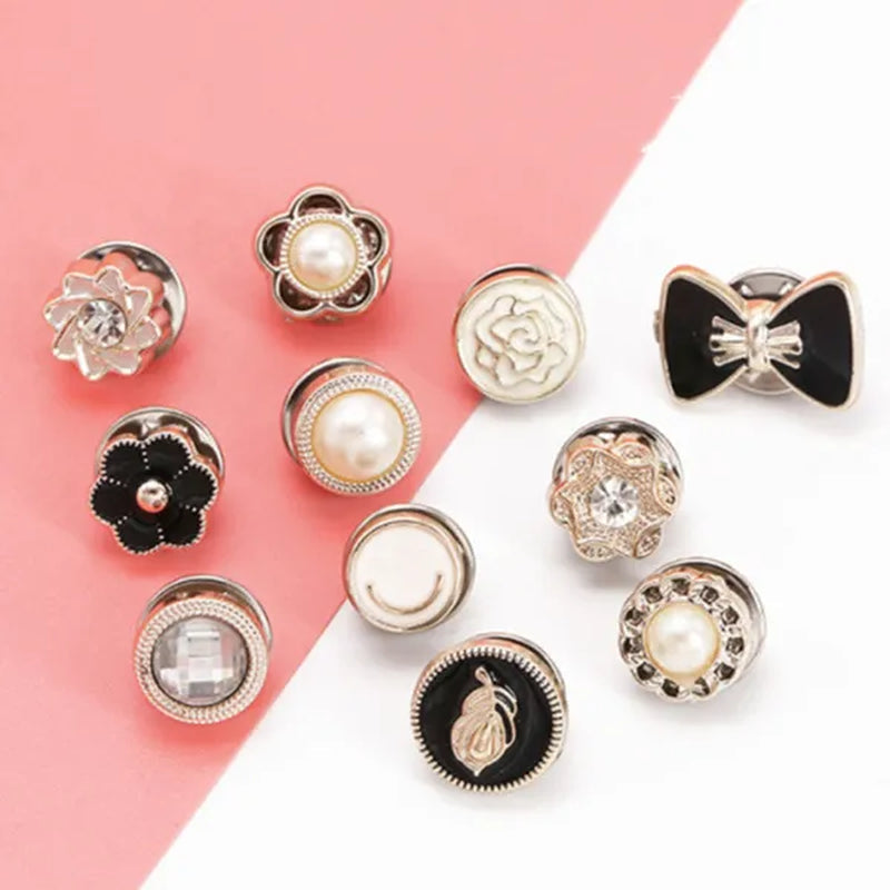 100/30/10Pcs Cute Practical Anti-Glare Brooch Dress Neckline Pearl Pin Clothes Fixed Brooch Women Girl Fashion Jewelry Accessories
