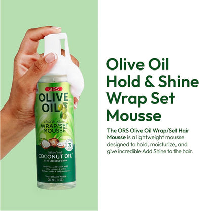Olive Oil Hold & Shine Wrap/Set Mousse