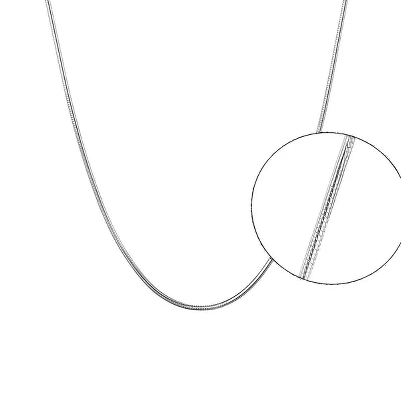 925 Silver Tarnish-Free 1mm Thin 16~30 Inch Snake Chain Necklace