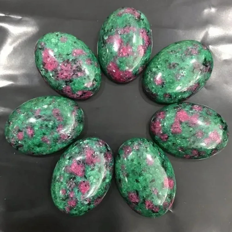 7pcs 25x18x7mm Beautiful Ruby in Fuchsite Gemstone Oval Cab Cabochon BZS68