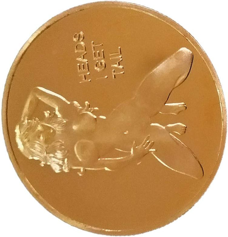 1Pcs Gold Head and Tail Challenge Coin Gilded Commemorative Coin Russian Sexy Nude Girl Coin Adult Decision Coin for Souvenir 4X4X0.3Cm Alloy - WORLD TIME VISITS