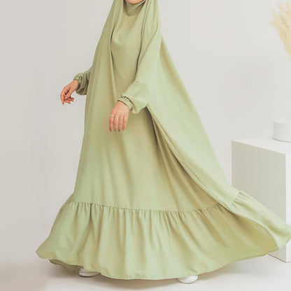 Women Jilbab Islamic Prayer Dress Muslim Dress for Woman Muslim Maxi Abaya Eid Ramadan Formal Gown with Sleeve Prayer Dress