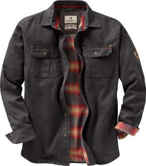 Journeyman Shirt Jacket Flannel Lined Shacket for Men Water-Resistant Coat Rugged Fall Clothing