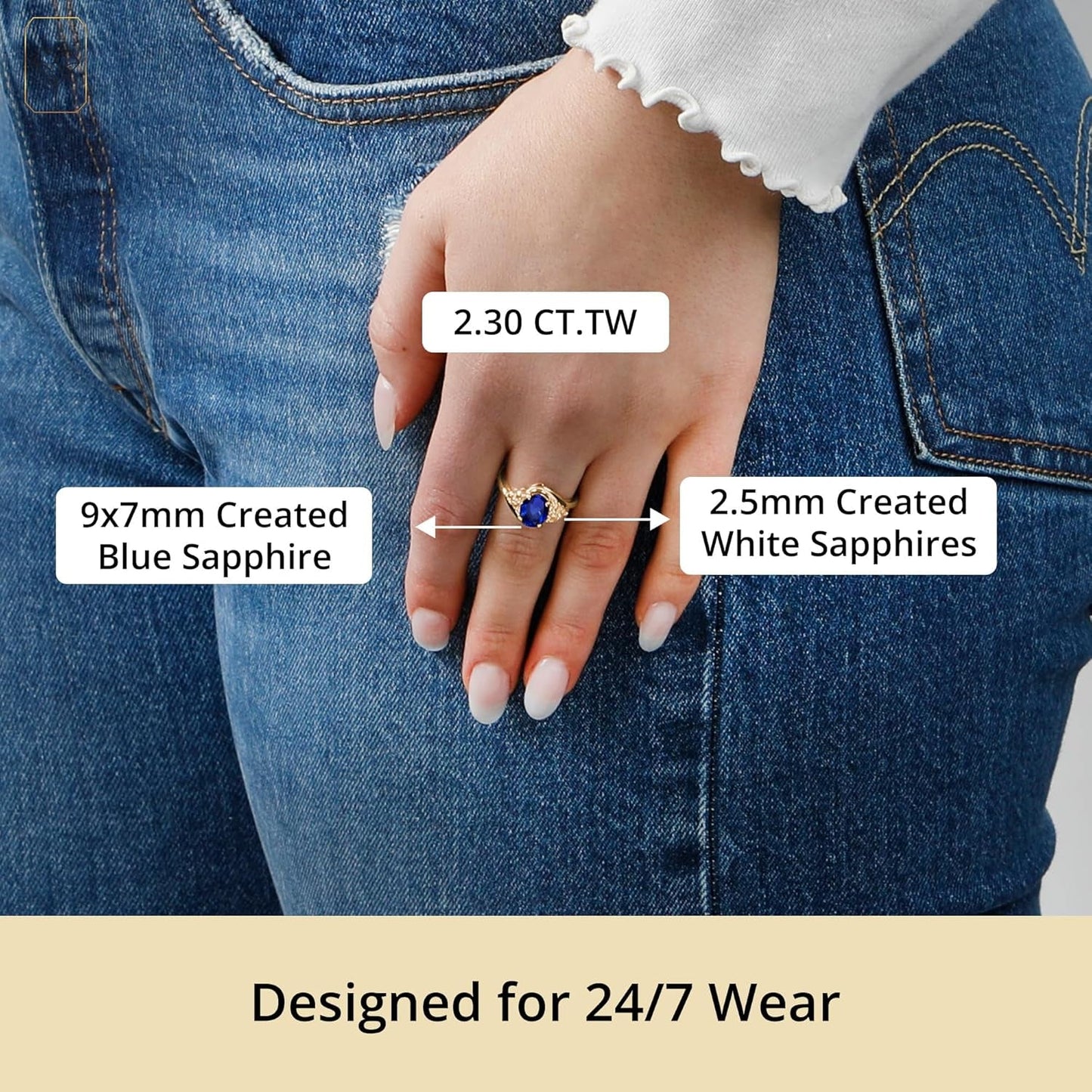 Gemstone Oval Sunburst Halo Ring for Women in 10K White or Yellow Gold with Created White Sapphire and Birthstone Anniversary Ring Size 5 to 9