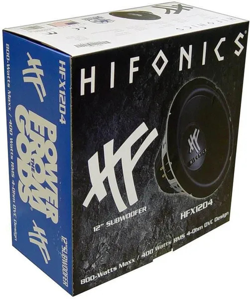 4) HIFONICS HFX12D4 12" 2400W Car Audio DVC Subwoofers Power Bass Subwoofers