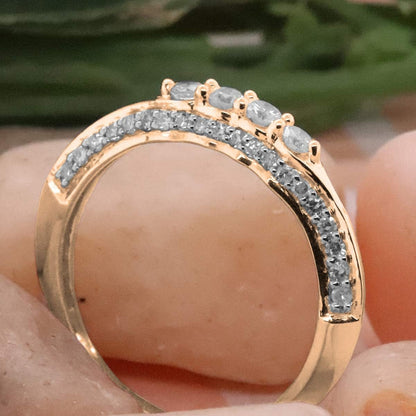 0.50 Carat (Ctw) round White Diamond Ladies Stackable Wedding Ring 1/2 CT, 14K Gold