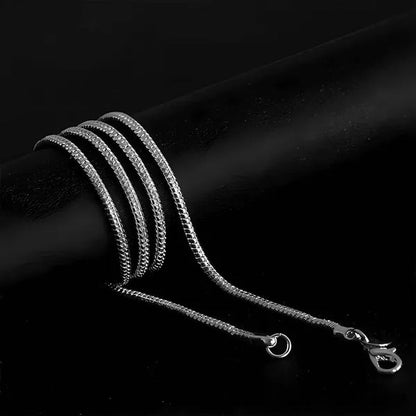 Fashion Women Men 925 Silver Pretty 1MM Snake Chain Necklace for Pendant