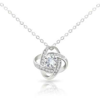 To My Granddaughter S925 Sterling Silver Cubic Zirconia Knot Necklace Message Card Gifts Granddaughter Necklace Granddaughter Gifts
