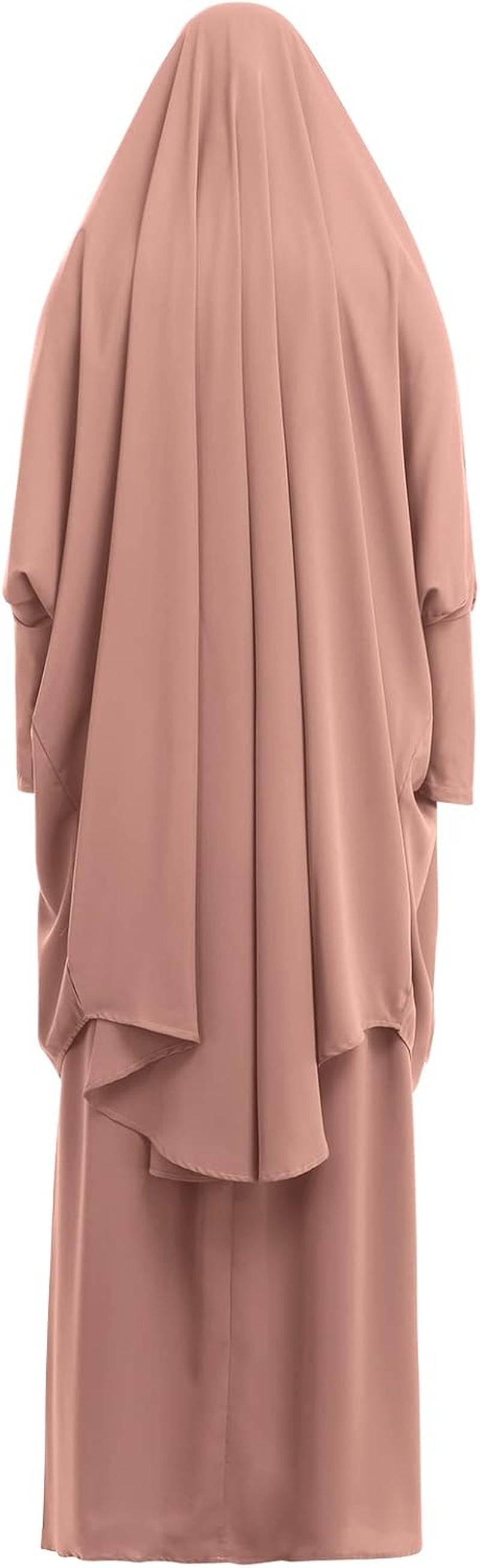 Prayer Clothes for Muslim Women Islamic Abaya Suit Maxi Skirt + Khimar Hijab 2Pcss Burka Jilbab Kaftan