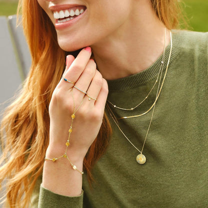 by  Diamond Station Necklace in 14Kt Gold