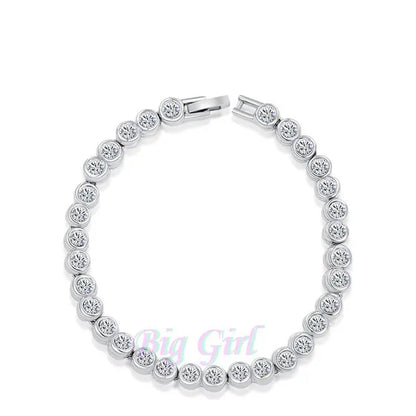 Silver Color 16ct Simulated Diamond Tennis Bracelet