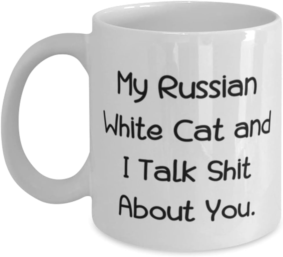 Special Russian White Cat 11Oz 15Oz Mug, My Russian White Cat and I, Gifts for Cat Lovers, Present from Friends, Cup for Russian White Cat - WORLD TIME VISITS