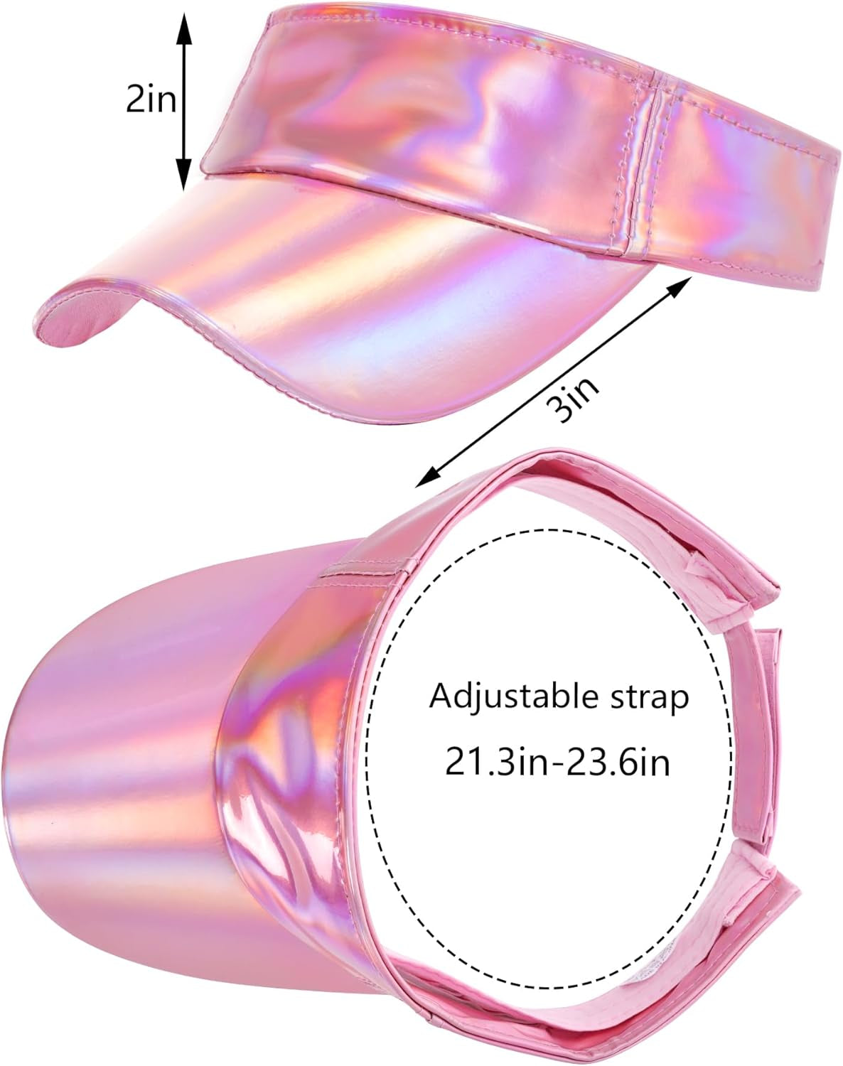 1 Piece of Sport Wear Athletic Visor Sun Sports Visor Hat Laser Visor Adjustable Cap for Women and Men (One Size) - WORLD TIME VISITS