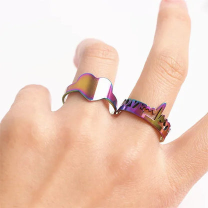 Pack of 20Pieces Womens Fashion Stainless Steel Mix Love Animal Heart Flower Style Diy Jewelry Hand Rings for Party Gifts Not Fade