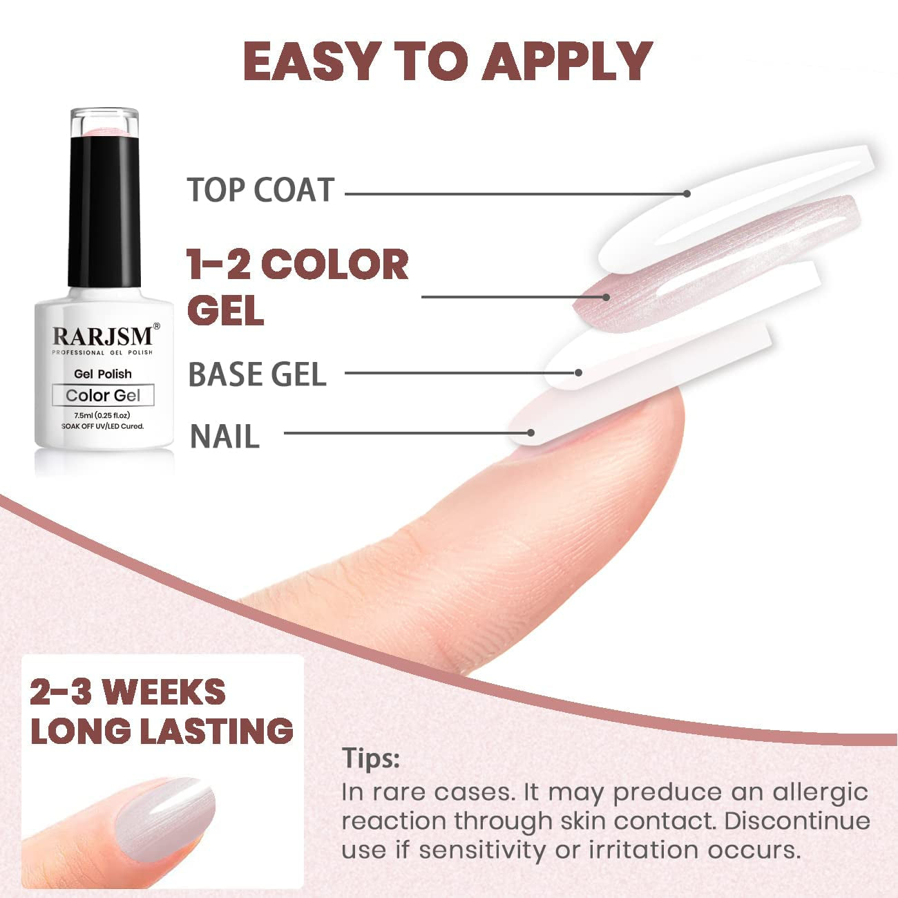 Pearl Gel Nail Polish, Light Pink Glitter Drawing Gel Polish Soak off UV Shimmer Mermaid Nail Gel for Salon Home DIY Manicure Use