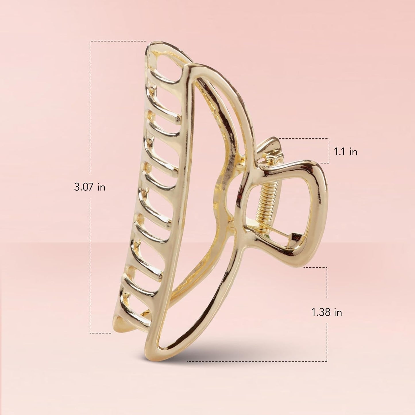 Metal Hair Clips for Women - Durable & Elegant Metal Claw Clips, Perfect for Everyday Use & Special Occasions - Gold, 1 Pc