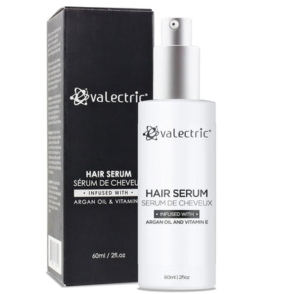 Argan Oil Hair Serum - for Dry, Damaged, Frizzy Hair - Anti-Frizz, Straightening, and Shine Serum with Vitamin E - 2 Fl. Oz.