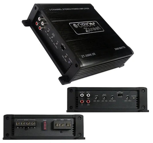 ORION ZT-2000.2S ZT 2-CHANNEL CLASS AB COMPACT CAR AUDIO AMP AMPLIFIER 2000W MAX