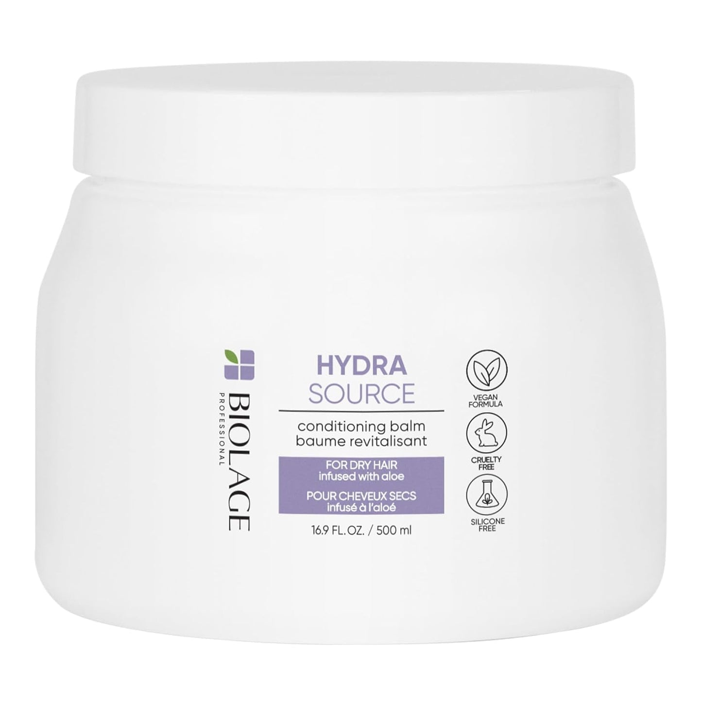 Biolage Hydra Source Conditioning Balm - Conditions, Detangles & Adds Softness, for Dry Hair, Infused with Micro-Filtered Aloe Vera, Vegan & Paraben-Free, Packaging May Vary - WORLD TIME VISITS