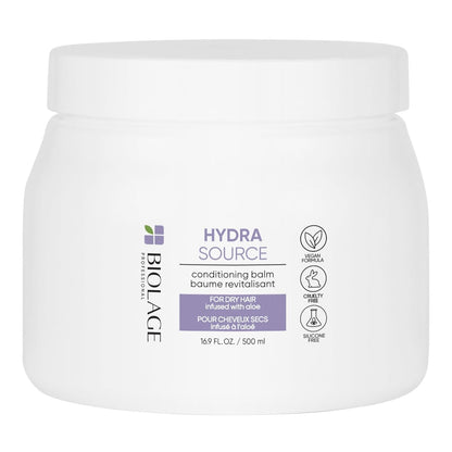Biolage Hydra Source Conditioning Balm - Conditions, Detangles & Adds Softness, for Dry Hair, Infused with Micro-Filtered Aloe Vera, Vegan & Paraben-Free, Packaging May Vary - WORLD TIME VISITS