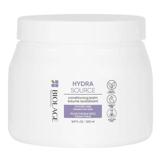 Biolage Hydra Source Conditioning Balm - Conditions, Detangles & Adds Softness, for Dry Hair, Infused with Micro-Filtered Aloe Vera, Vegan & Paraben-Free, Packaging May Vary - WORLD TIME VISITS