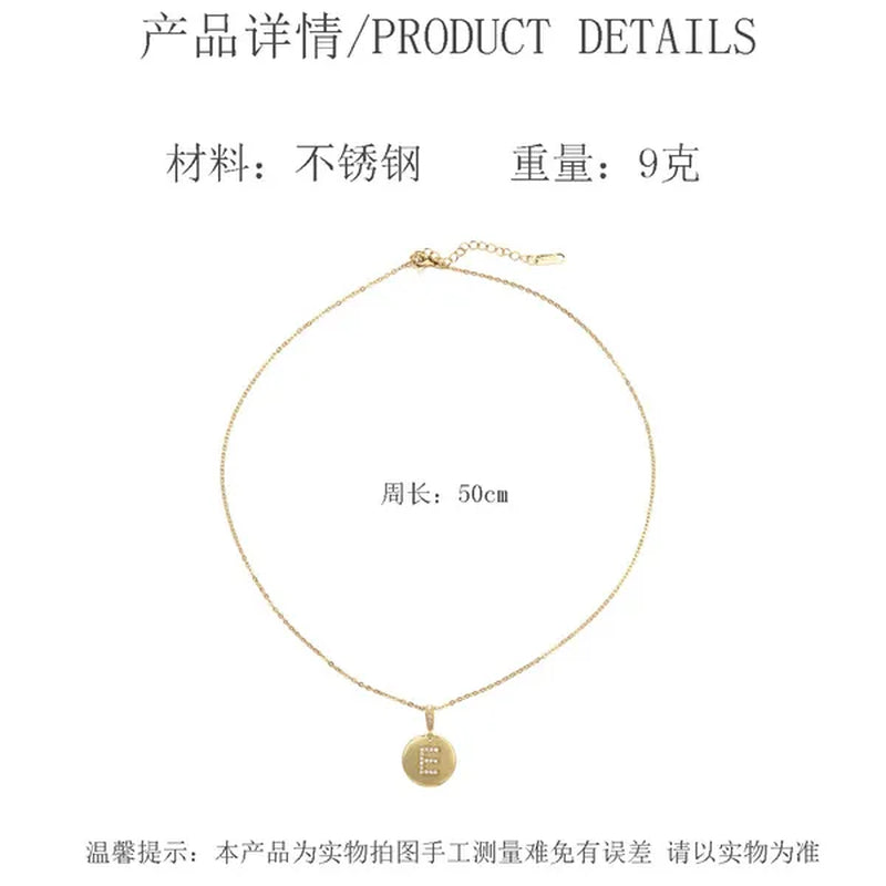 Top Quality 14k Gold Fashion Flash Diamond Exquisite Pendant Venice Box Chain Women Girls Initial Letter Necklace Gold 26 Letters Charm Necklaces Pendants Copper CZ Jewelry Personal Necklace