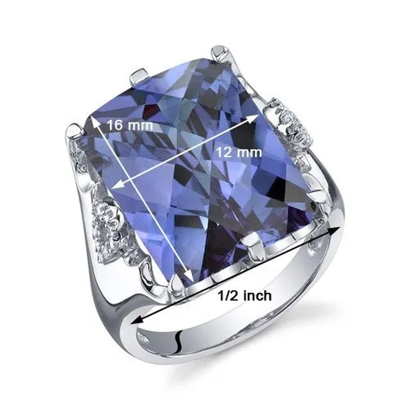 Nice Jewelry 925 Sterling Silver Genuine Tanzanite Gemstone Wedding Engagemetn Ring Size 6-10