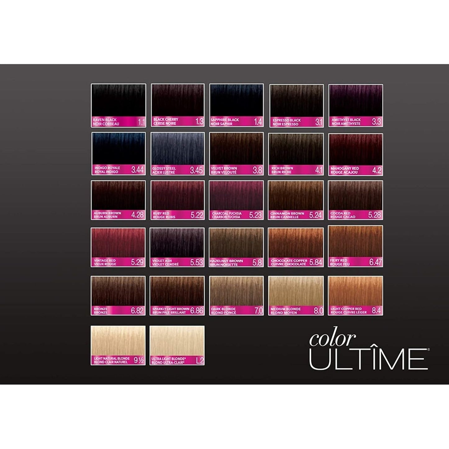 Color Ultime Hair Color, 1.4 Sapphire Black, 1 Application - Permanent Black Hair Dye for Vivid Color Intensity and Fade-Resistant Shine up to 10 Weeks