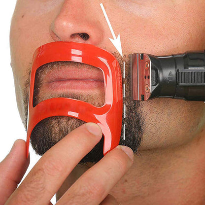 Goatee Shaving Template Shaping Edge up Tool for Goatee Trimming Lineup Beard Grooming Kit for Men One Size Fits All Self Cut Guide Use Barber Supplies 2Pcs