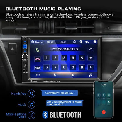 New 7'' HD 1080P 2 Din Touch Screen Autoradio Bluetooth Car Stereo Radio Car MP5 Player Build-In FM AUX USB SD Function Support Mirror Link + Backup Camera(Optional)