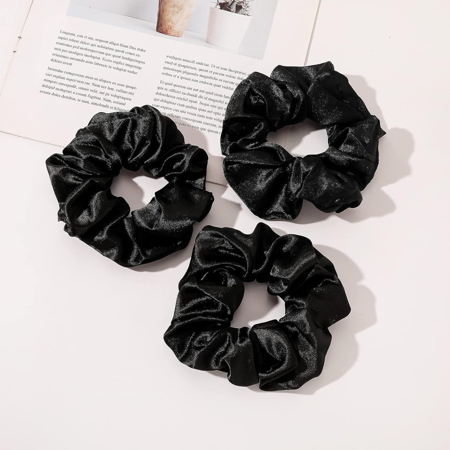 Scrunchies Hair Ties Satin Scrunchies Soft than Silk Scrunchies Elastics Bands Ponytail Holder Pack of Neutral Scrubchy Hair Accessories Women Girls (8Pcs)