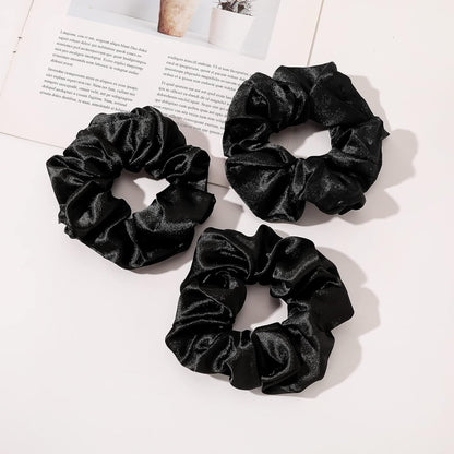 Scrunchies Hair Ties Satin Scrunchies Soft than Silk Scrunchies Elastics Bands Ponytail Holder Pack of Neutral Scrubchy Hair Accessories Women Girls (8Pcs)