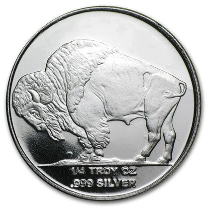 1/4 Oz Buffalo SILVER Round, .999 Pure Masters Coins