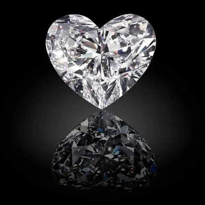 Largest 925 Solid Sterling Silver Flawless Heart Shaped White Sapphire Diamond Ring in the World Wedding Engagement Jewelry Valentines Day Gift Size 5 6 7 8 9 10