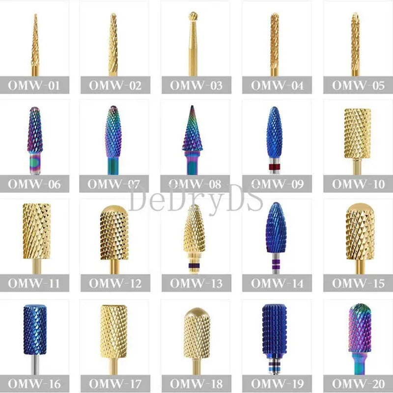 Tungsten Diamond Milling Cutter Nail Art Drill Bit for Manicure Nail Files Electric Rotary Mills Nail Gel Remove Grinder - WORLD TIME VISITS