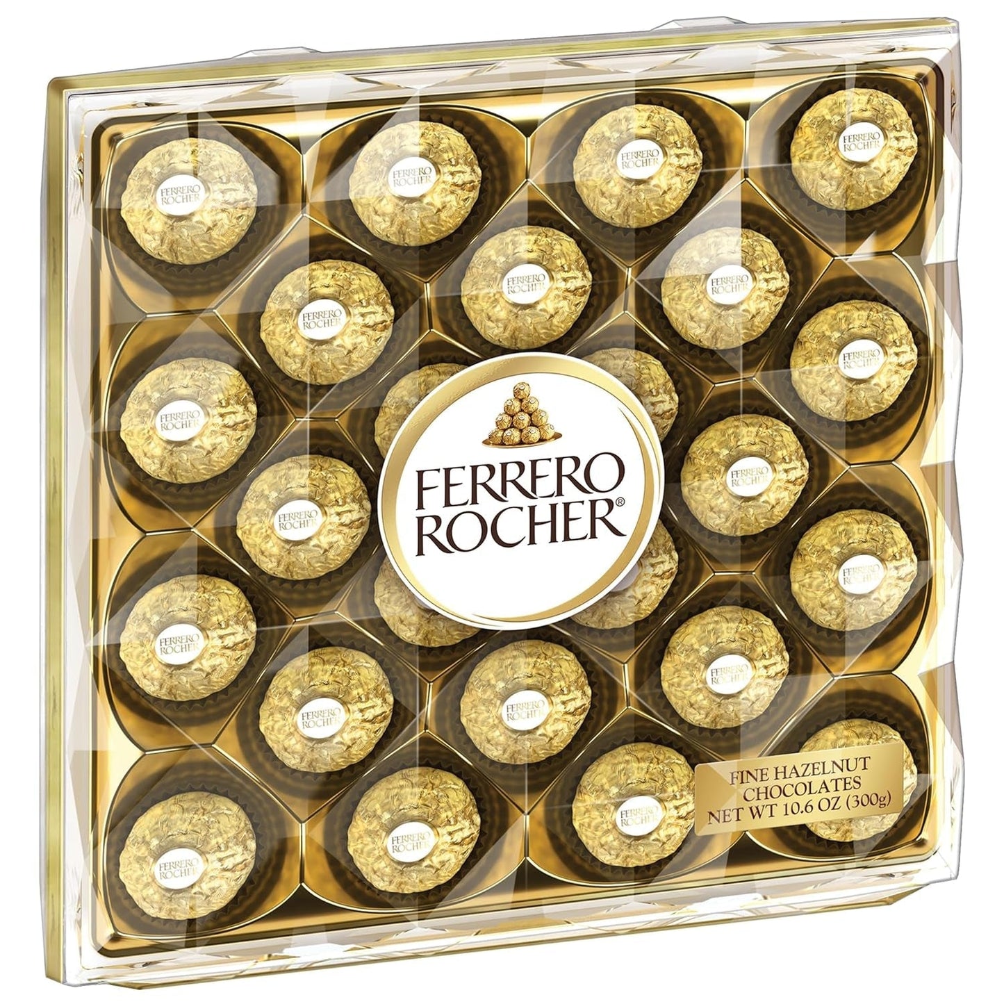 , 24 Count, Gourmet Milk Chocolate Hazelnut, Chocolate Gift Box, Individually Wrapped, 10.6 Oz