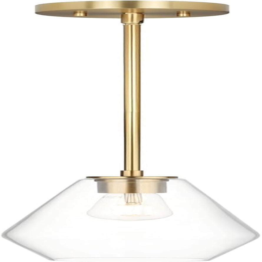 Brass Pendant Lights Ktichen Island, Modern Farmhouse Dining Room Light Fixtures over Table Brushed Brass Glass Kitchen Hanging Lights for Bedroom,Bar,Sink XB-P1228-BS