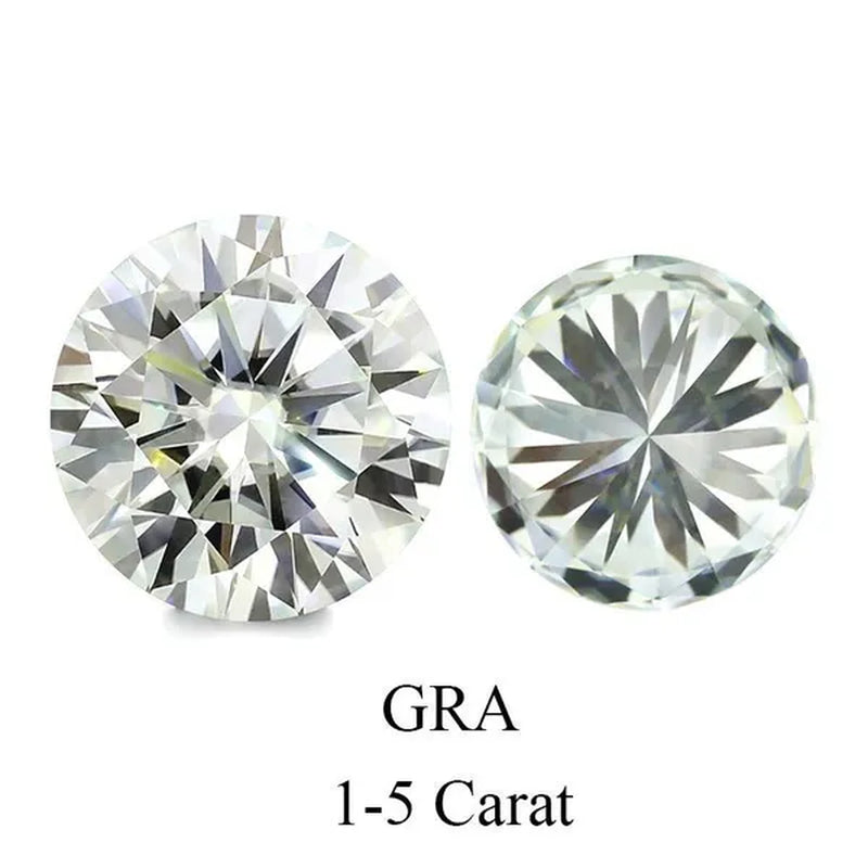 Loose Moissanite1-5Carat E Color White Moissanite round Brilliant Cut Loose Gems Stone with GRA Certified - WORLD TIME VISITS