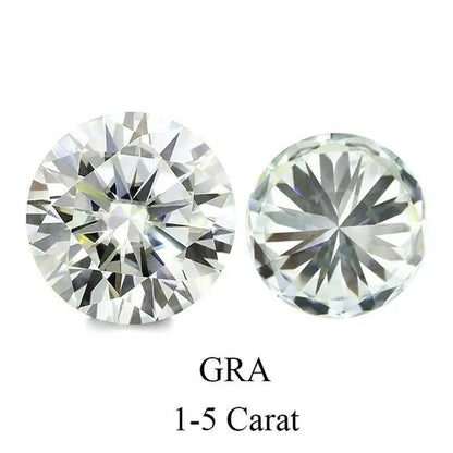 Loose Moissanite1-5Carat E Color White Moissanite round Brilliant Cut Loose Gems Stone with GRA Certified - WORLD TIME VISITS