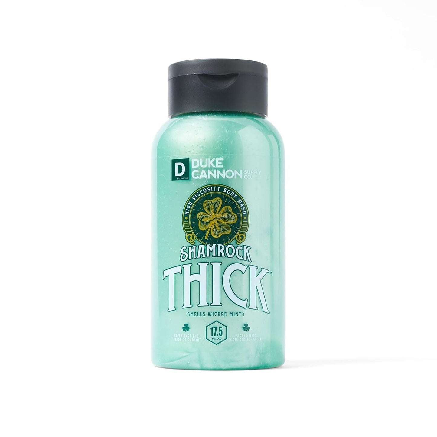 Duke Cannon Shamrock THICK Wicked Minty Body Wash – Extra-Thick, Hydrating Men'S Body Wash with Refreshing Mint Scent, 17.5 Oz (Pack of 3)