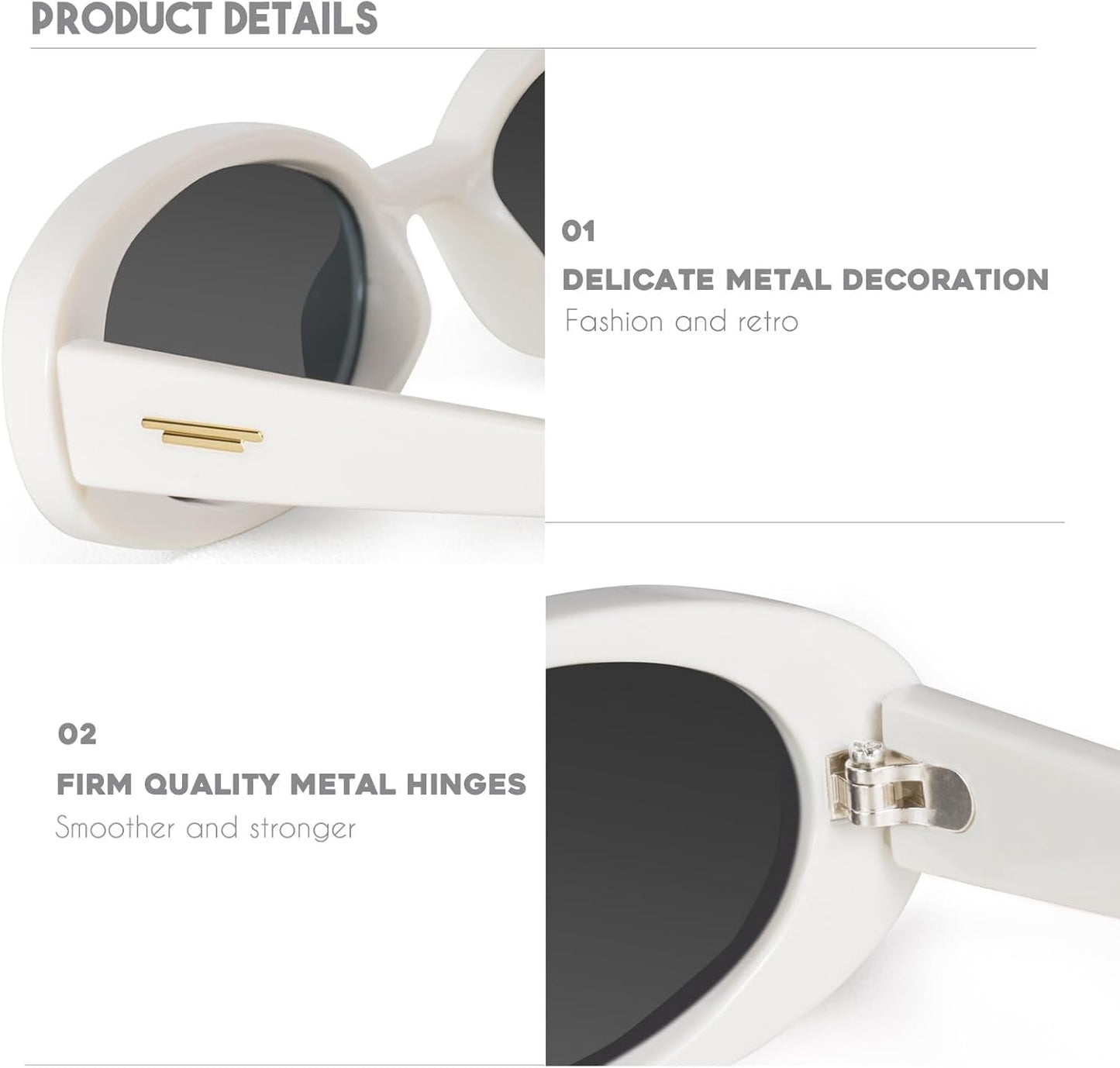 Retro Tiny Oval Sunglasses for Women with Small Face Narrow Style MS52360