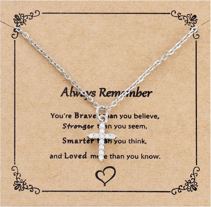 Cross Necklaces for Women Adults Ladies Best Friends Wife Catholic Gift Christening Necklace