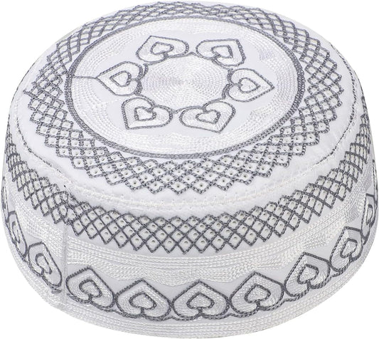 Muslim Prayer Kufi Hat for Men Boys Islamic Beanie Skull Cap Prayer Headwear Embroidery Kofia Topi Sun Hat Ramadan Eid Gift