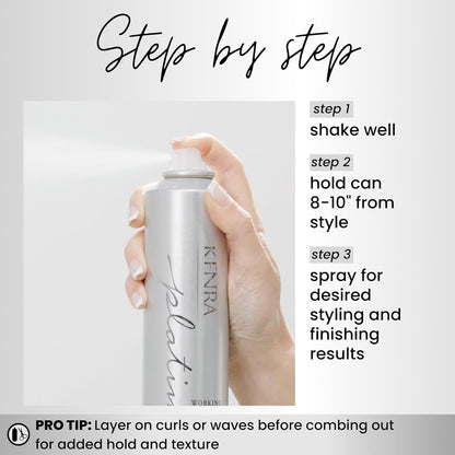 Kenra Platinum Working Spray 14 | Flexible Hold Hairspray | Fast-Drying, Non-Sticky | Creates Volume & Texture | Leaves Hair with Frizz-Free Shine | All Hair Types