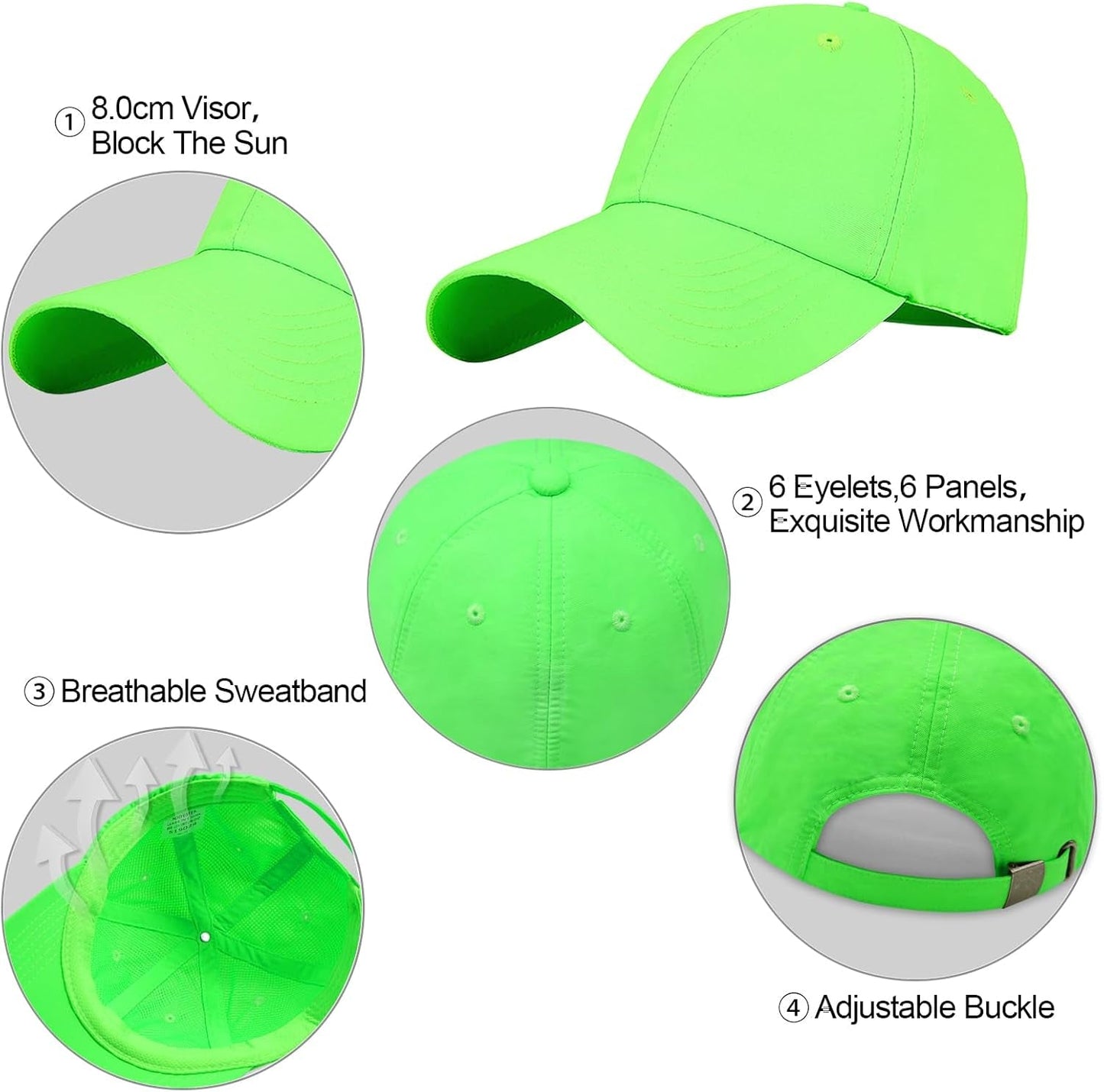 Men Quick Dry Sport Baseball Cap, Men'S Athletic Fitted Cap, Adjustable anti UV Outdoor Sun Hat