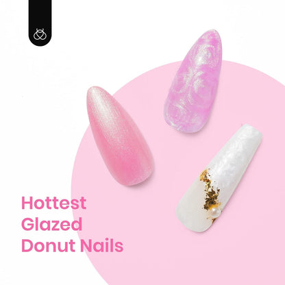 Beetles Pearl Gel Nail Polish 6 Colors Shimmer Glitter White Pink Blue Nail Polish Mermaid Gel Soak off Uv Led Spring Summer Gel Polish Swirl Thread Effect DIY Manicure Art Gift for Women