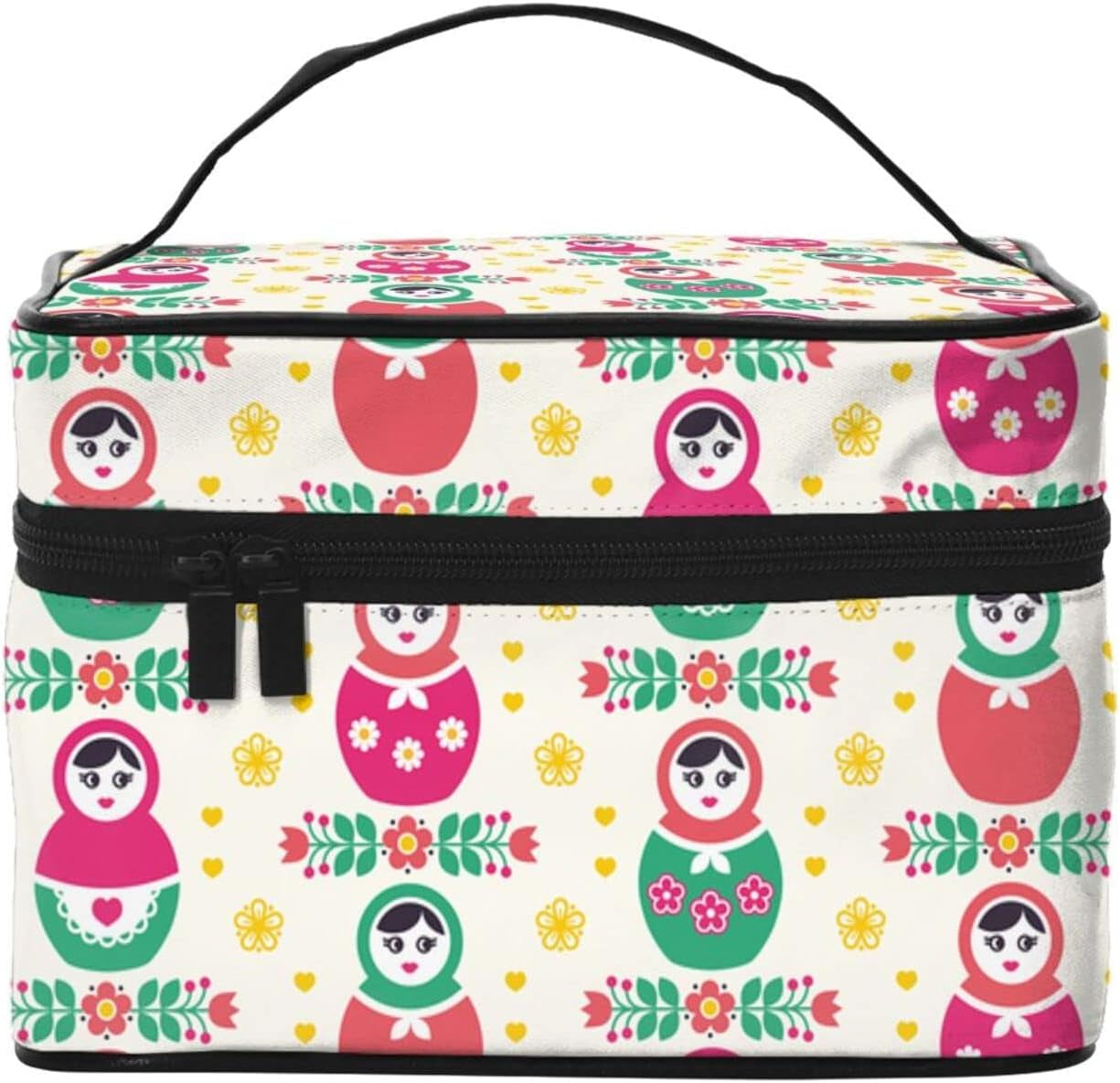 Russian Doll Matryoshka Women Toiletry Bag Travel Cosmetic Bag Large Capacity Makeup Bags - WORLD TIME VISITS