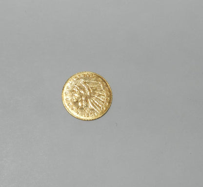 8Kt Gold Miniature Replica U.S. Indian Head 5 Dollar Gold Coin Masters Coins