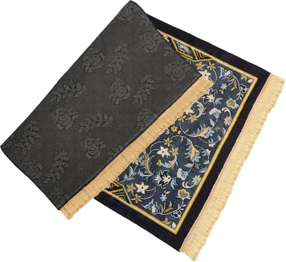 Thick Padded Muslim Prayer Rug Traditional Patterns Islam Prayer Mat with Tassels, Comfort Kneel Floor Carpet Islamic Namaz Rug Praying Mat Home Decor, Eid Ramadan Rug for Men Women Kids